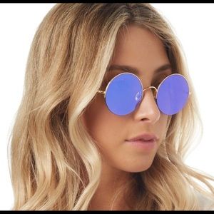 New SUNDAY SOMEWHERE Raine Round Purple Sunglasses